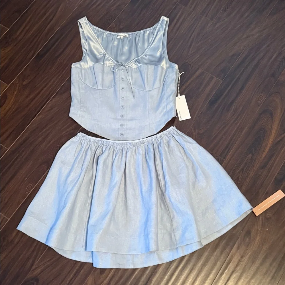 NWT Reformation Evy Linen Two Piece Size 8 - Picture 4 of 9